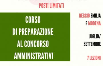 Preiscrizione alle lezioni di preparazione al concorso per personale amministrativo aziende AUSL di Reggio Emilia e Ausl e Policlinico di Modena