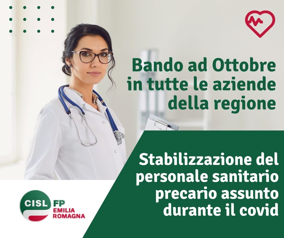 Stabilizzazione del personale precario assunto per l’emergenza COVID