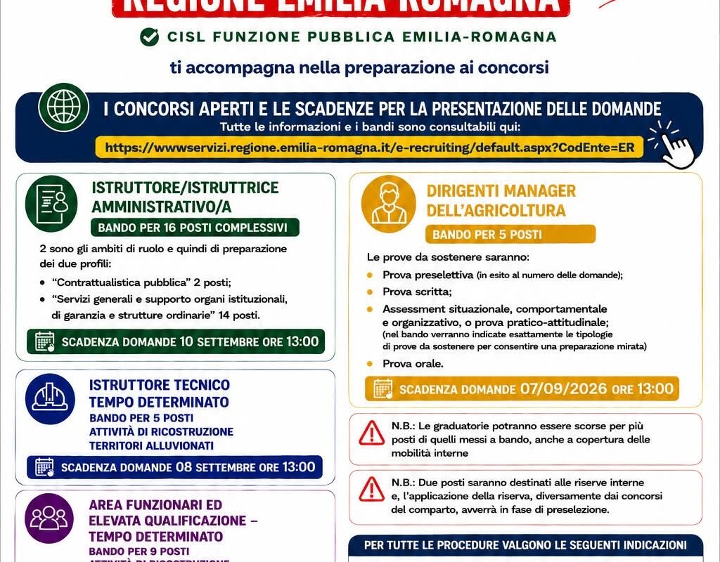CONCORSI REGIONE EMILIA-ROMAGNA: PREPARATI CON NOI!